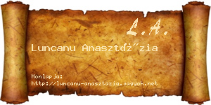 Luncanu Anasztázia névjegykártya